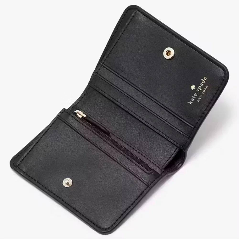 Kate Spade Signature Spade Flower Small Bifold Wallet Black Multi